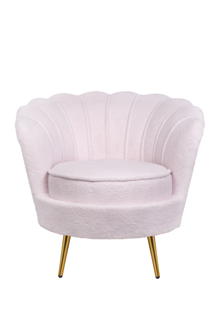 Низкое кресло Pearl Pink Boucle Розовый