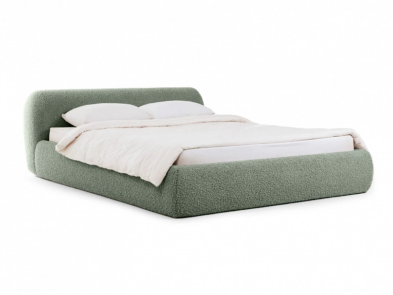 Кровать OgogoHome Sintra 160х200 (букле) светло-зеленый 888108