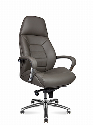 Кресло руководителя NORDEN Порше / Porsche натуральная кожа темно-серый F181 dark gray leather