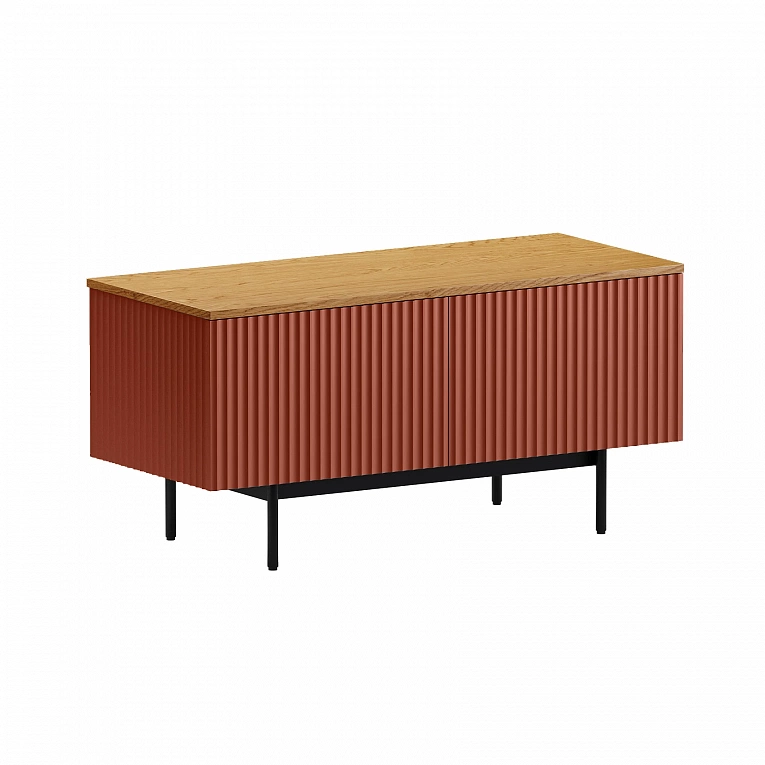 Тумба под ТВ OgogoHome Mikko малая терракотовый дуб 903468