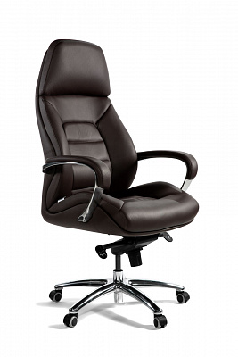 Кресло руководителя NORDEN Порше / Porsche натуральная кожа коричневый F181 brown leather