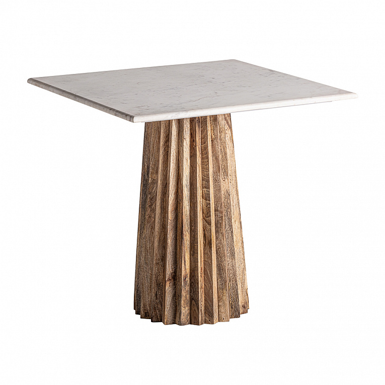 Квадратный барный стол Vical Plisse Wood 33179 белый