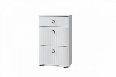 Тумба с дверками и ящиком белая Шарлиз МЛК