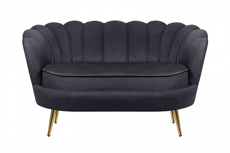 Дизайнерский двухместный диван Pearl Double Black Черный
