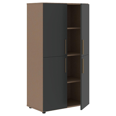 Шкаф с 2-мя комплектами глухих малых дверей Skyland ВЕЛИОН (VELION) VMCS 80.4 800х430х1517 Кобра / Яшма черный