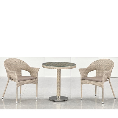 Комплект мебели из ротанга Afina Garden T601/Y79C-W85 Latte 2Pcs Бежевый