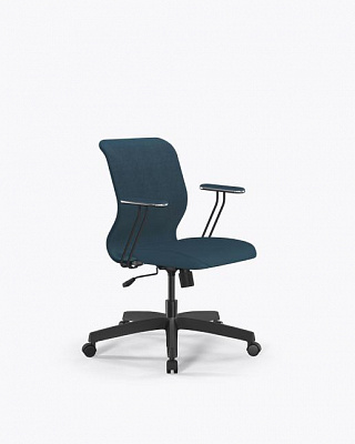Офисное кресло МЕТТА ErgoLife S 8 Mr4-4T - Велюр(Вивальди) /Uh00/Wh12/T4mV-b(M09.B02.G15.W01) Светло-синий