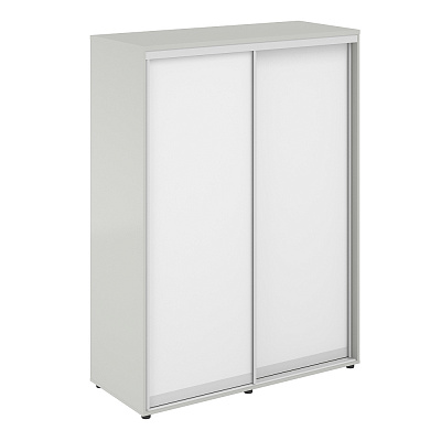 Шкаф купе Norden Сигма 1438х600х1953 высокий, з.ст. ХДФ, 2 штанги SG.716.SH.WH Серый Бархат/Белый Снег