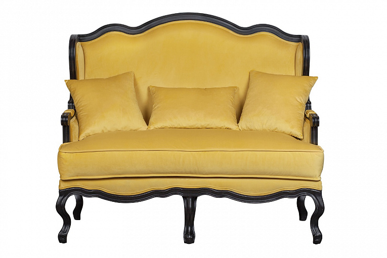 Двухместный дизайнерский диван Brody Double yellow Желтый