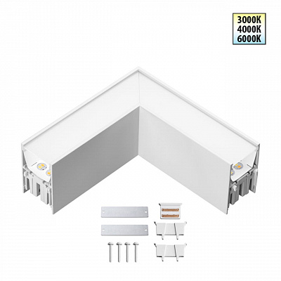 Светильник соединитель «L» с переключ. цв. температуры IP20 LED 8W 220-240V 3000К\4000К\6000К Novotech FATTO 359608
