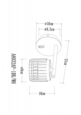 Спот настенный ARTE LAMP ATRIA A8032AP-1WH