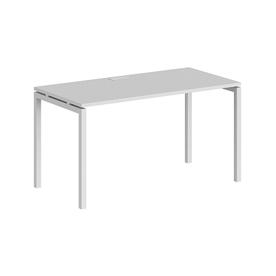 Офисный стол Norden Сигма 1400х600 (м/к 40х40) SG.202.WH.44.WH Белый снег / Белый